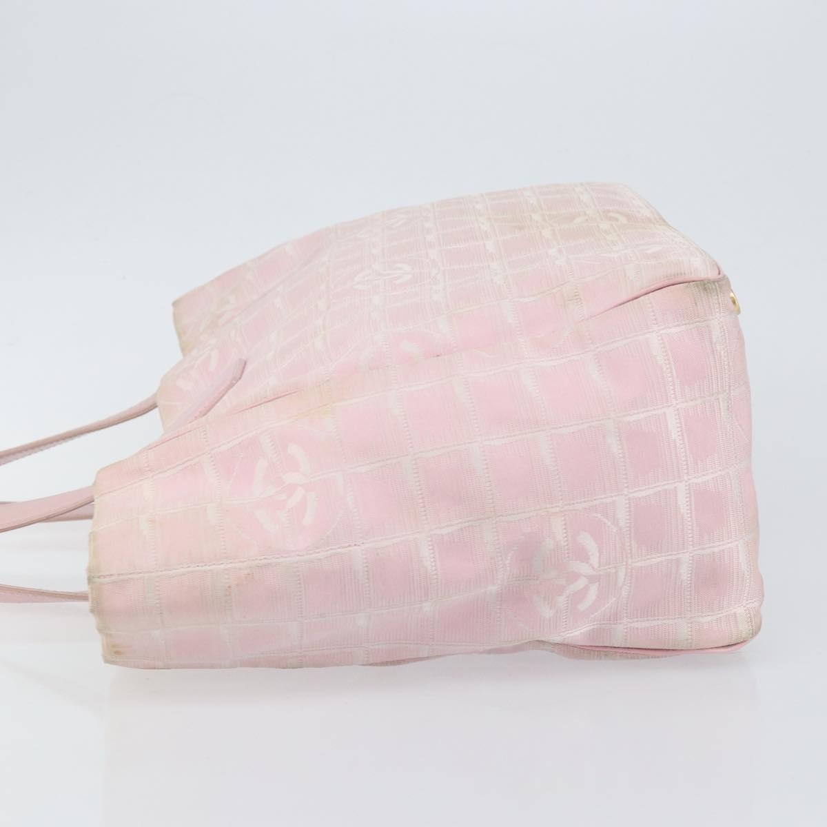Chanel Travel Line Tote Nylon Pink Nylon Bag (Pre-Loved)