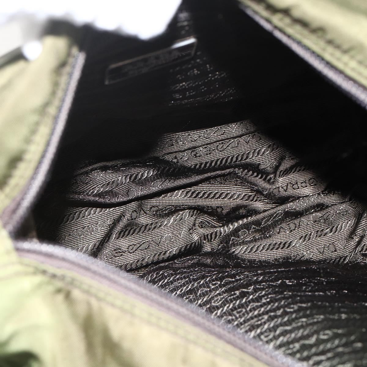 Prada Buckle Messenger Bag Tessuto Green Nylon Shoulder Bag Bag (Pre-Loved)