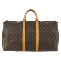 Louis Vuitton Keepall Bag Monogram Canvas Brown Canvas Travel Bag Bag (Pre-Loved)
