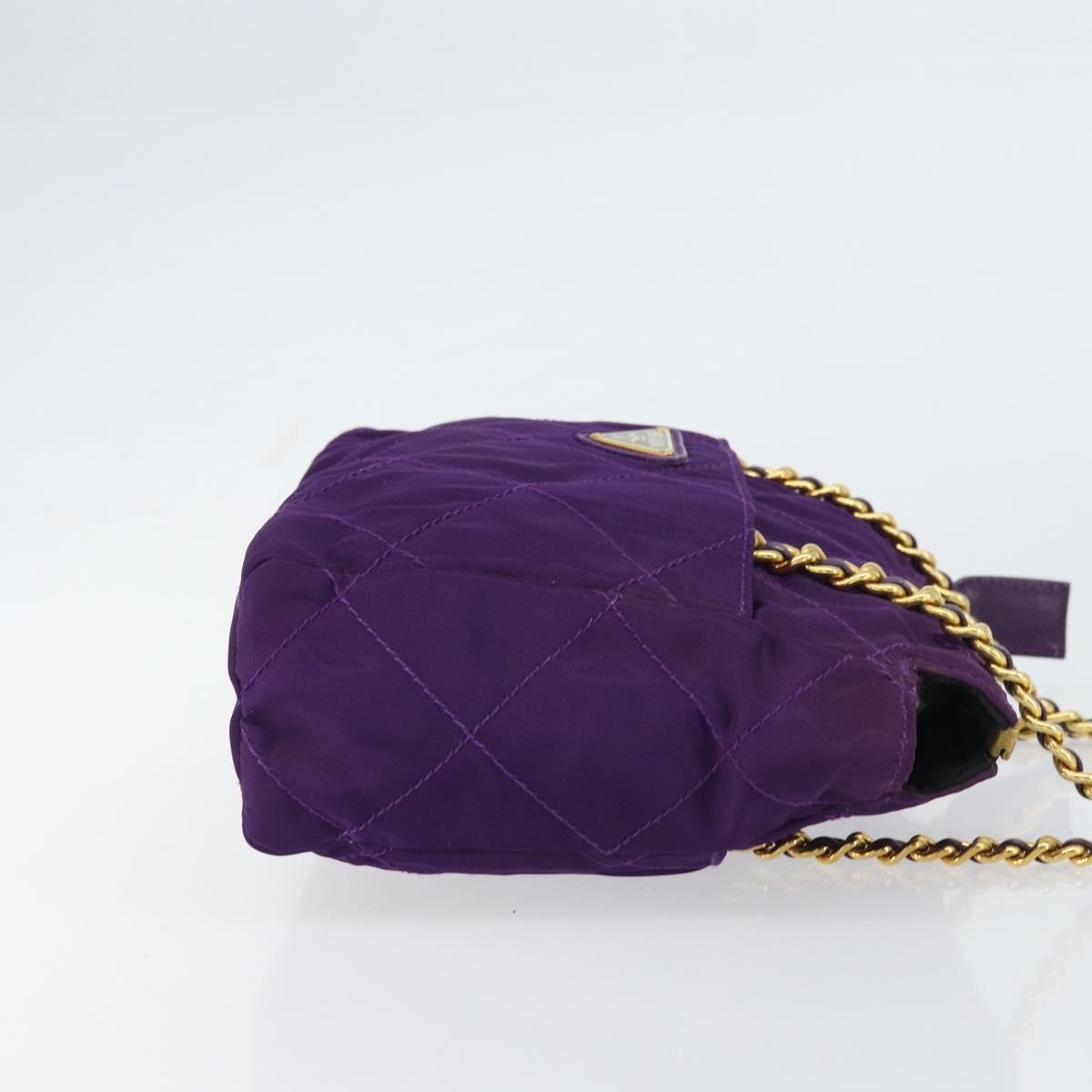Prada Re-Edition 1995 Chain Tote Quilted Re-Nylon Purple Nylon Shoulder Bag Bag (Pre-Loved)