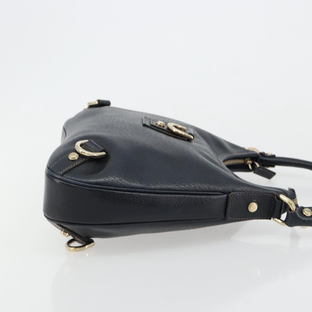 Gucci Gucci Abbey D-Ring Hobo Leather Navy Leather Handbag (Authentic Pre-Loved)