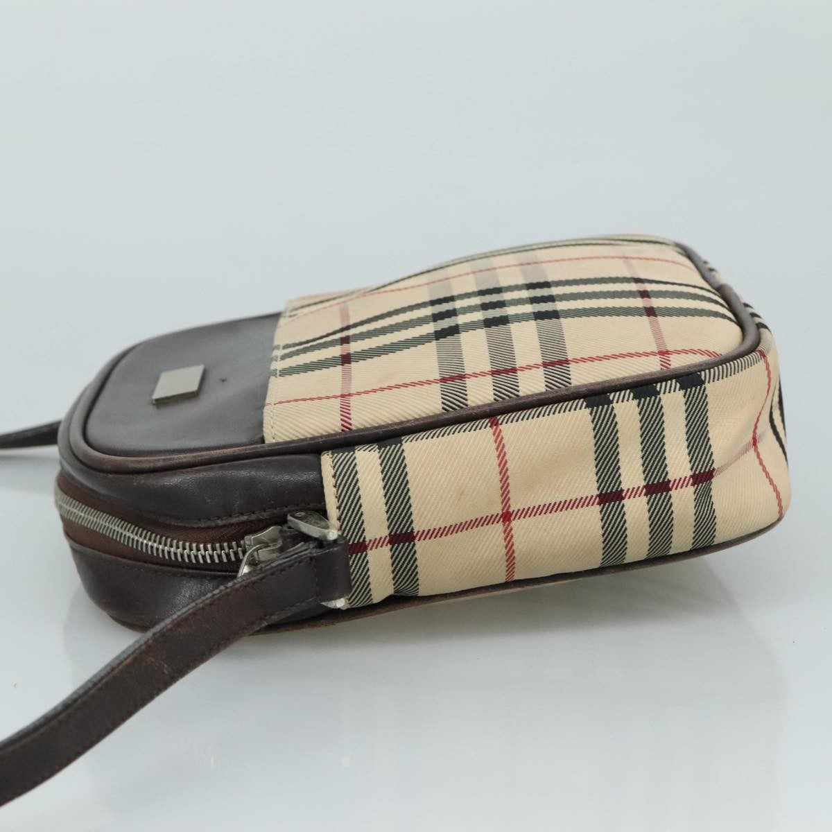 Burberry Nova Check Shoulder Bag Canvas And Leather Beige Canvas Shoulder Bag Bag (Authentic Pre-Loved)