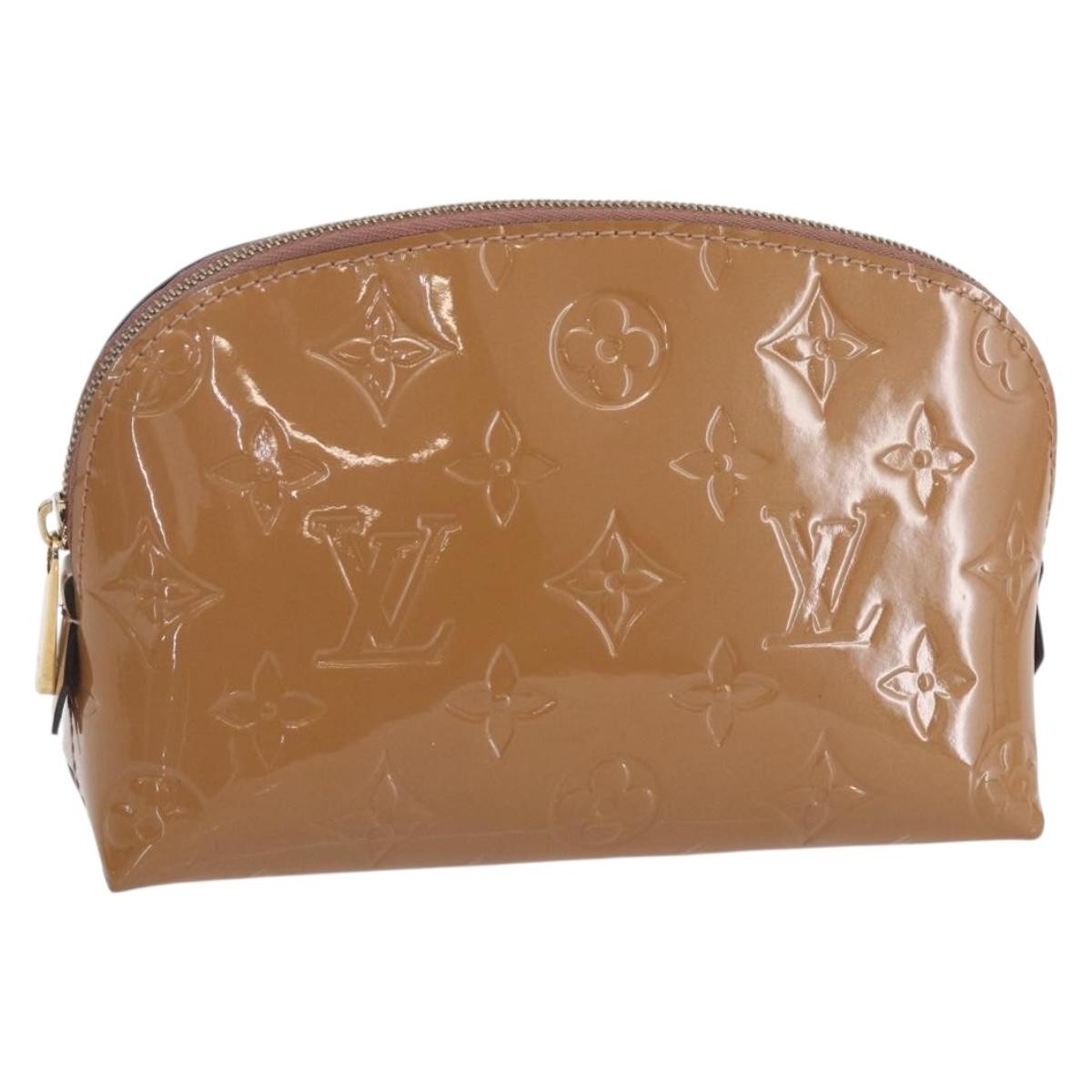 Louis Vuitton Cosmetic Pouch Monogram Vernis Brown Patent_Leather Clutche & Pouche Bag (Authentic Pre-Loved)