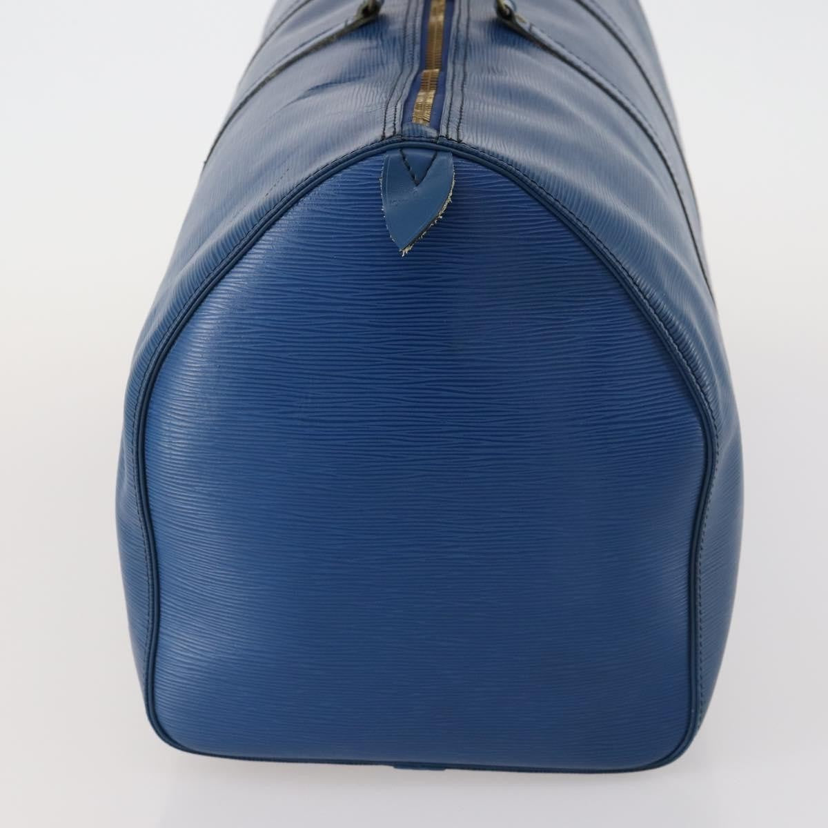 Louis Vuitton Keepall Bag Epi Leather Blue Leather Travel Bag Bag (Pre-Loved)