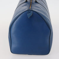 Louis Vuitton Keepall Bag Epi Leather Blue Leather Travel Bag Bag (Pre-Loved)