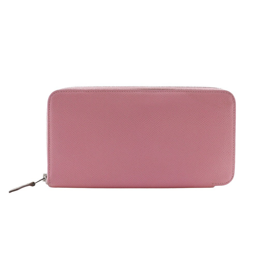 Hermes Azap Zip Around Wallet Epsom Pink Leather Wallets Accessory (Authentic Pre-Loved)