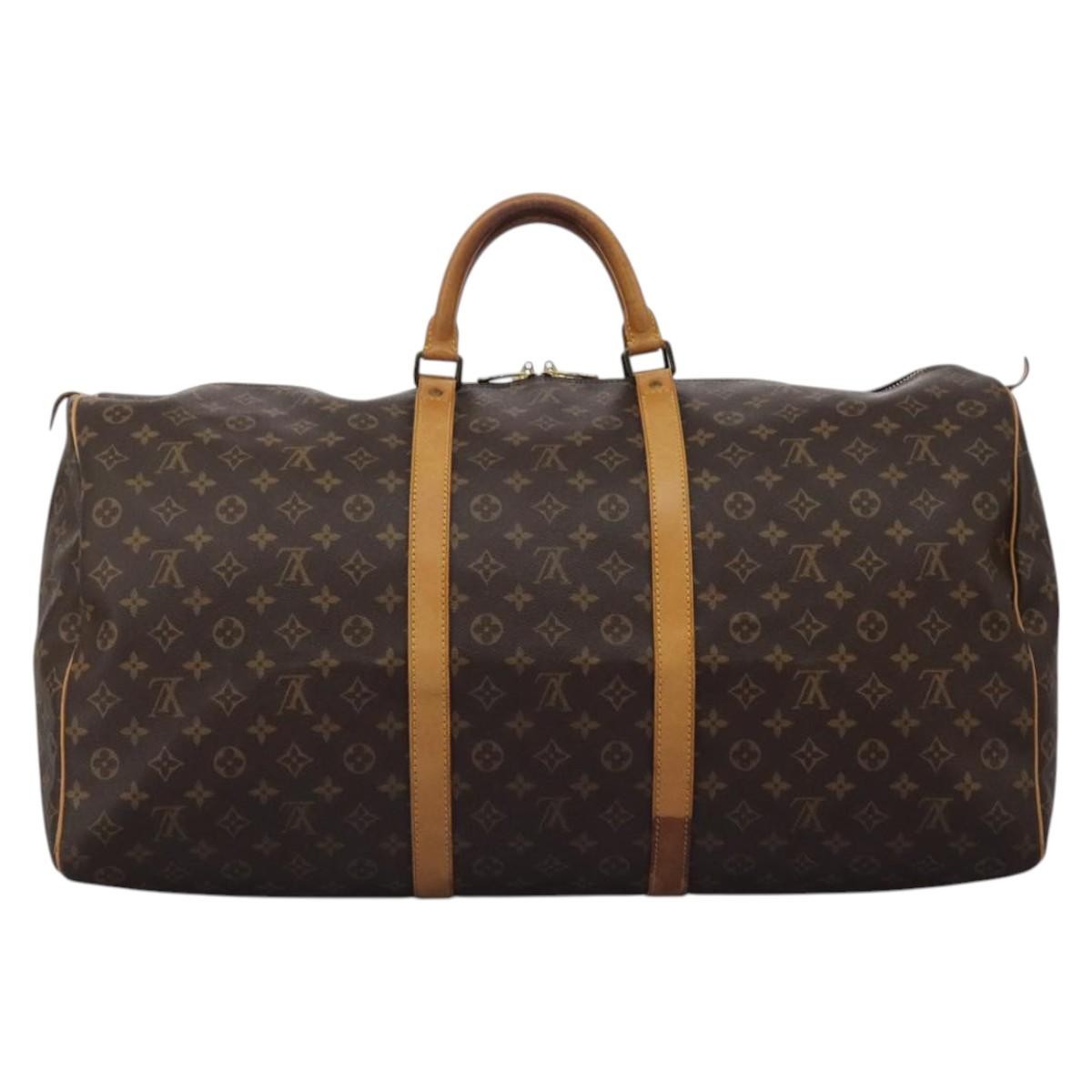 Louis Vuitton Keepall Bag Monogram Canvas Brown Canvas Travel Bag Bag (Pre-Loved)