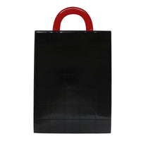 Chanel Vintage Portrait Tote Printed Leather And Quilted Patent Red Leather Tote Bag Bag (Pre-Loved)