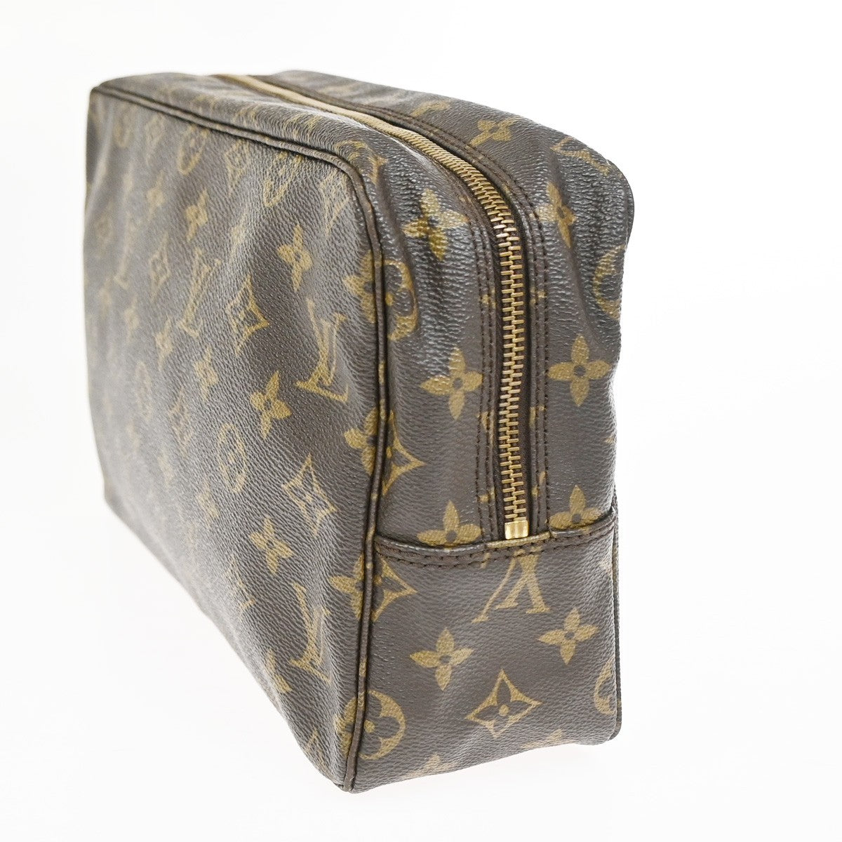Louis Vuitton Trousse Toilette Monogram Canvas Brown Leather Clutche & Pouche Bag (Authentic Pre-Loved)
