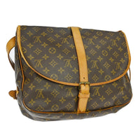 Louis Vuitton Louis Vuitton Saumur Handbag Monogram Canvas Brown Canvas Shoulder Bag Bag (Authentic Pre-Loved)