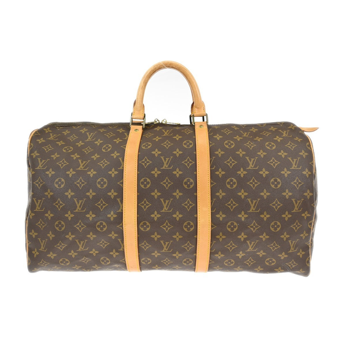 Louis Vuitton Keepall Bag Monogram Canvas Brown Canvas Travel Bag Bag (Pre-Loved)