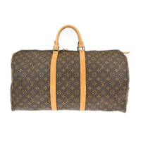 Louis Vuitton Keepall Bag Monogram Canvas Brown Canvas Travel Bag Bag (Pre-Loved)