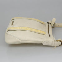 Burberry Vintage Shoulder Bag Leather White Leather Shoulder Bag Bag (Authentic Pre-Loved)