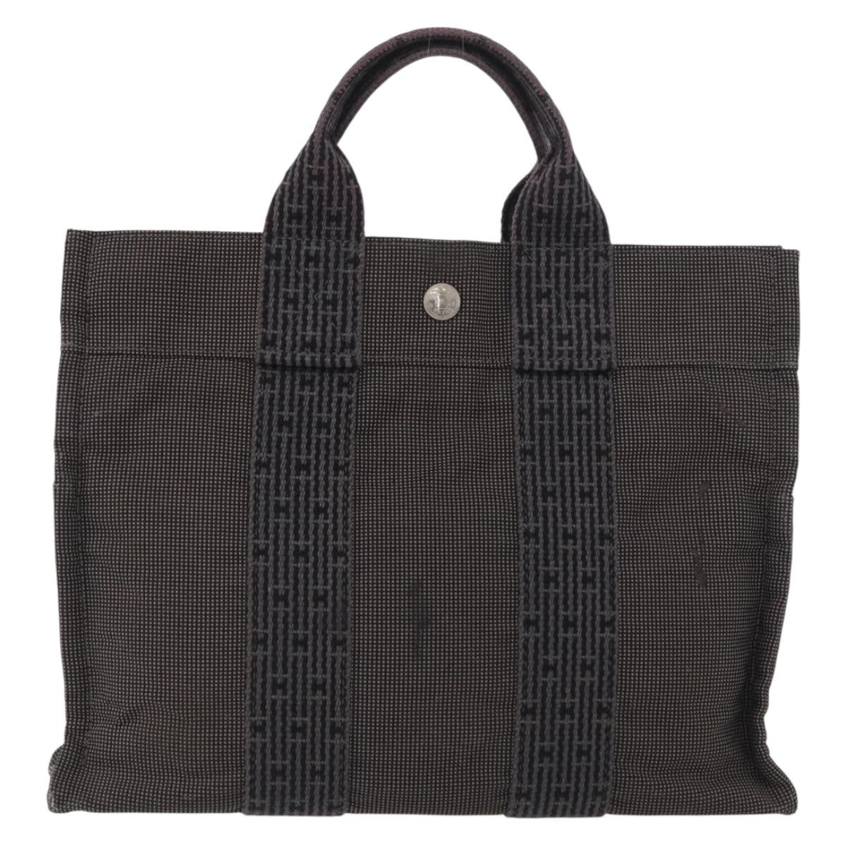 Hermes Fourre-Tout Herline Canvas Gray Canvas Tote Bag Bag (Authentic Pre-Loved)