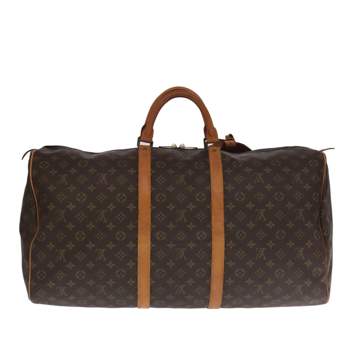 Louis Vuitton Keepall Bag Monogram Canvas Brown Canvas Travel Bag Bag (Authentic Pre-Loved)