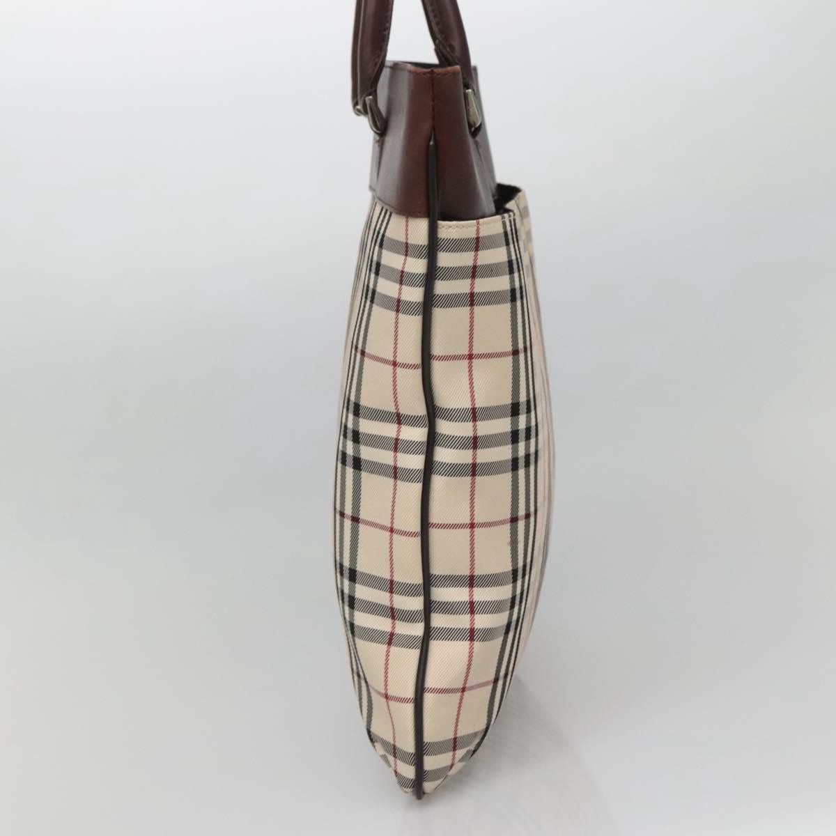 Burberry Nova Check Tote Nylon Beige Nylon Bag (Authentic Pre-Loved)