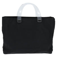 Prada Resin Handle Tote Tessuto Black Nylon Tote Bag Bag (Authentic Pre-Loved)