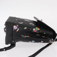 Louis Vuitton Lockme Backpack Floral Printed Leather Black Leather Backpack Bag (Authentic Pre-Loved)