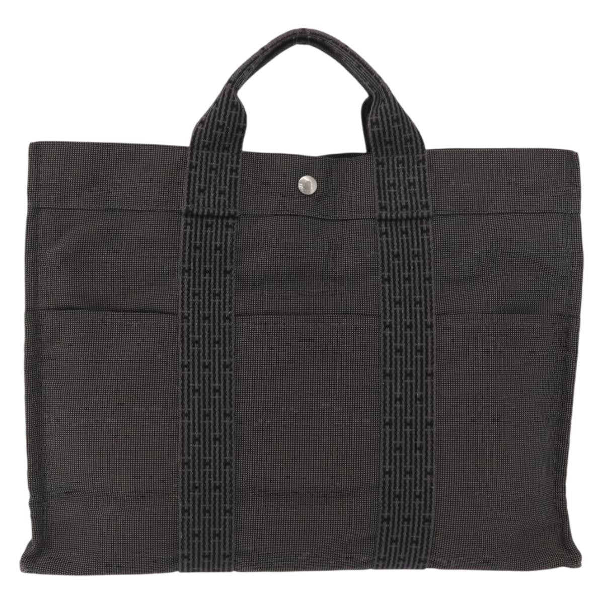 Hermes Fourre-Tout Herline Canvas Gray Canvas Tote Bag Bag (Authentic Pre-Loved)