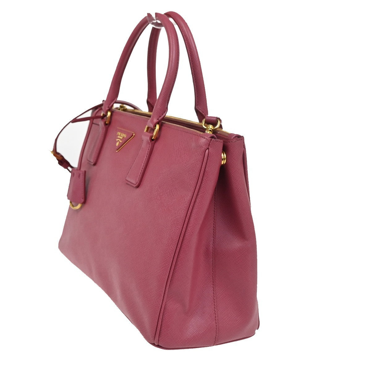 Prada Lux Open Tote Saffiano Leather Pink Leather Tote Bag Bag (Pre-Loved)