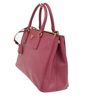 Prada Lux Open Tote Saffiano Leather Pink Leather Tote Bag Bag (Pre-Loved)