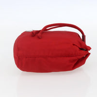 Prada Drawstring Wristlet Bucket Bag Tessuto Red Nylon Clutche & Pouche Bag (Pre-Loved)