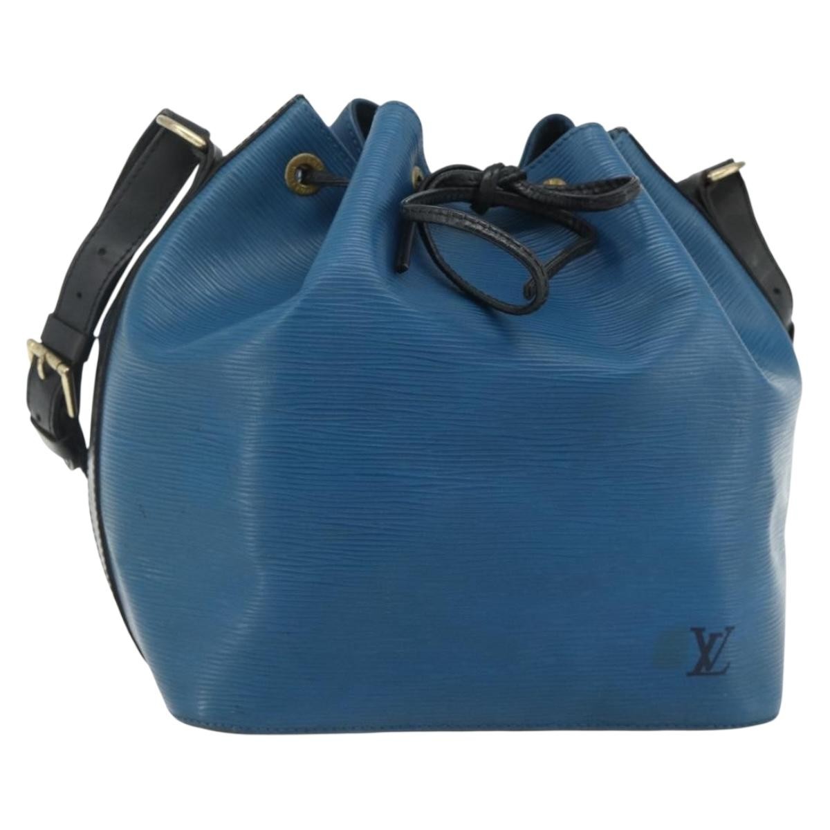 Louis Vuitton Bicolor Petit Noe Handbag Epi Leather Blue Leather Shoulder Bag Bag (Authentic Pre-Loved)