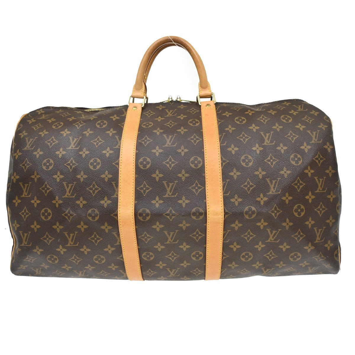 Louis Vuitton Keepall Bag Monogram Canvas Brown Canvas Travel Bag Bag (Pre-Loved)