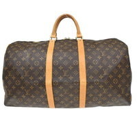 Louis Vuitton Keepall Bag Monogram Canvas Brown Canvas Travel Bag Bag (Pre-Loved)