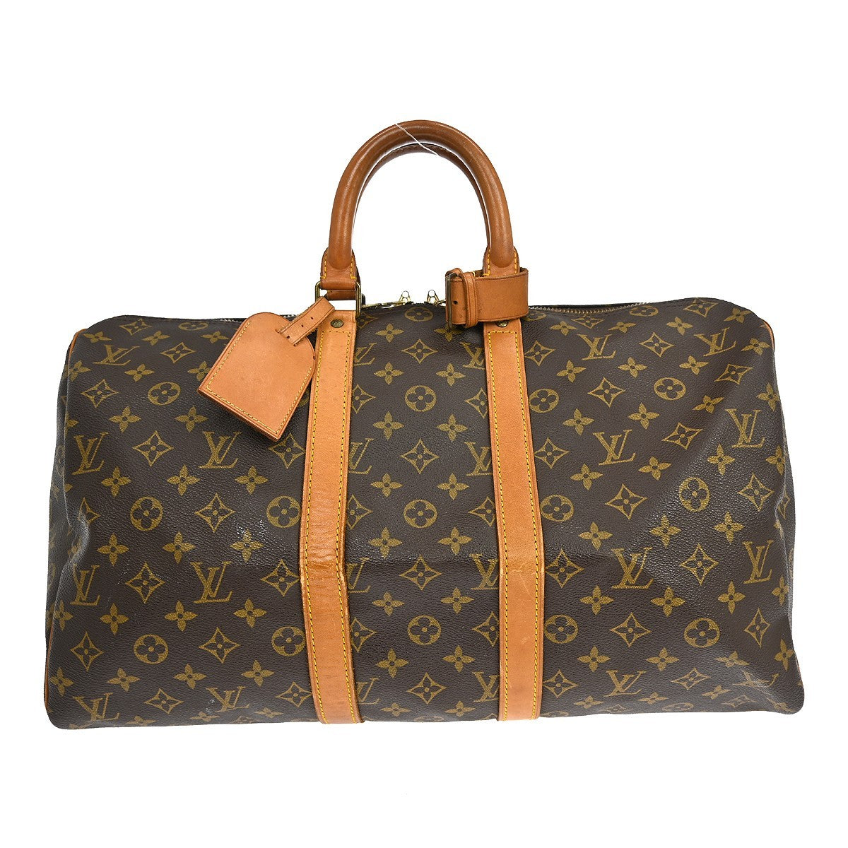 Louis Vuitton Keepall Bag Monogram Canvas Brown Canvas Travel Bag Bag (Pre-Loved)