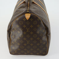 Louis Vuitton Keepall Bag Monogram Canvas Brown Canvas Travel Bag Bag (Authentic Pre-Loved)