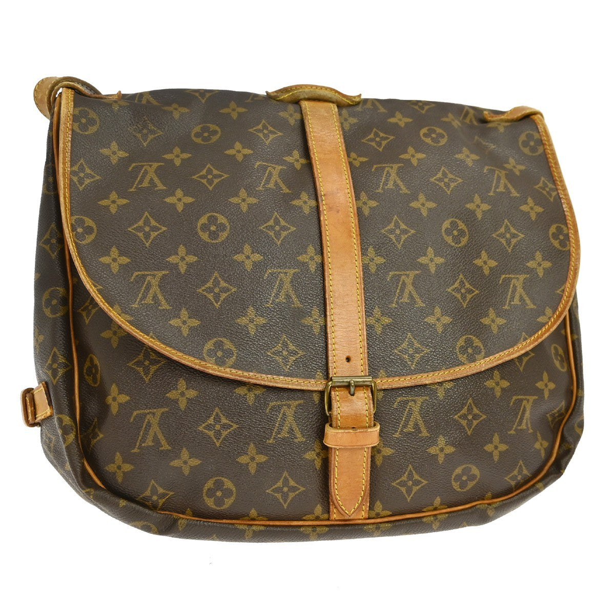 Louis Vuitton Louis Vuitton Saumur Messenger Bag Monogram Canvas Brown Canvas Handbag (Authentic Pre-Loved)