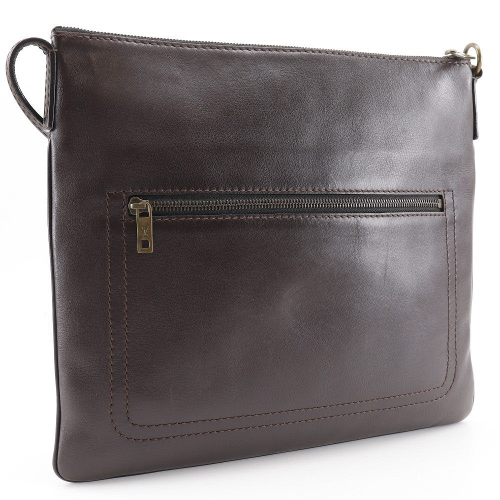 Louis Vuitton Sac Plat Crossbody Bag Utah Leather Brown Leather Shoulder Bag Bag (Pre-Loved)