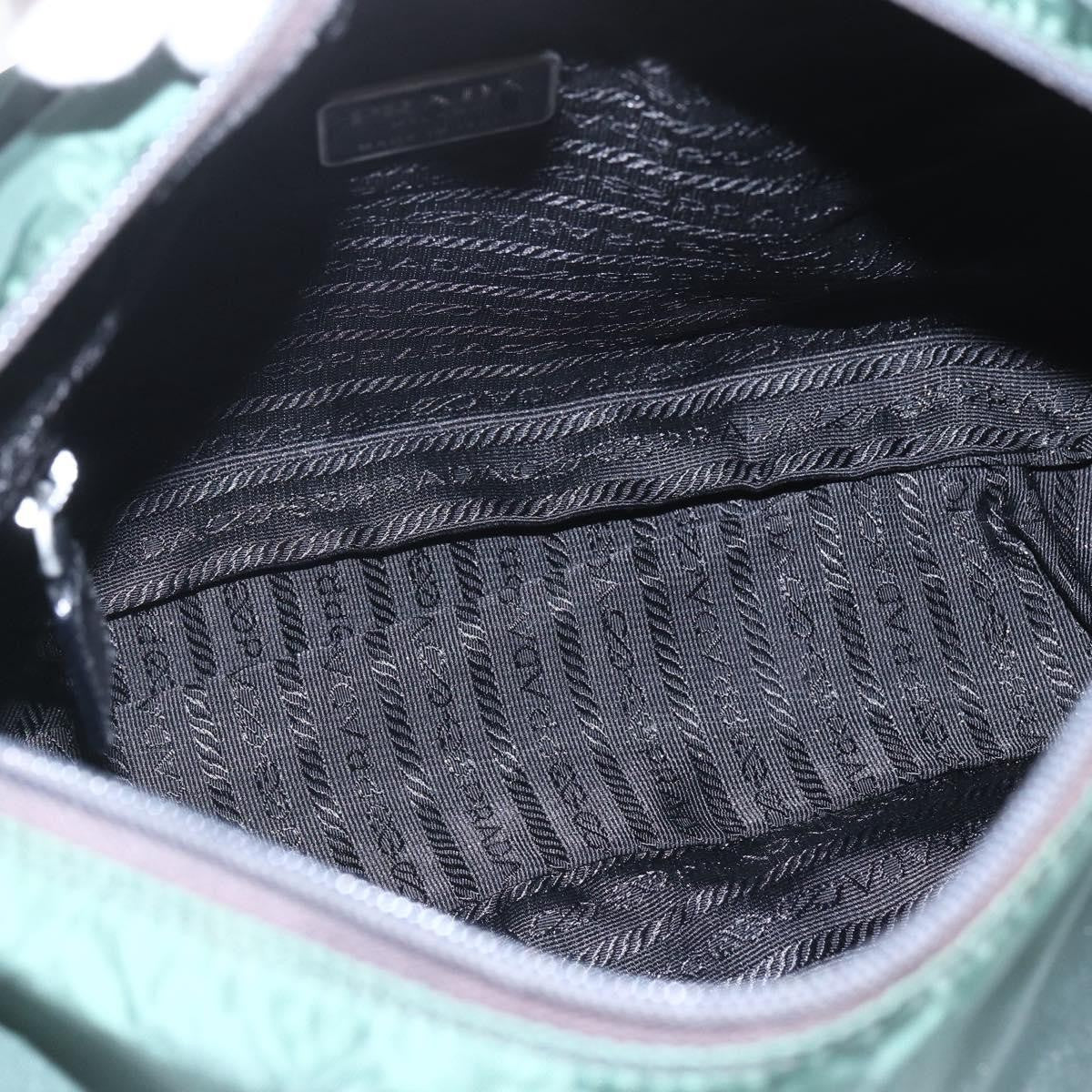 Prada Double Buckle Flap Messenger Bag Tessuto Green Nylon Shoulder Bag Bag (Authentic Pre-Loved)