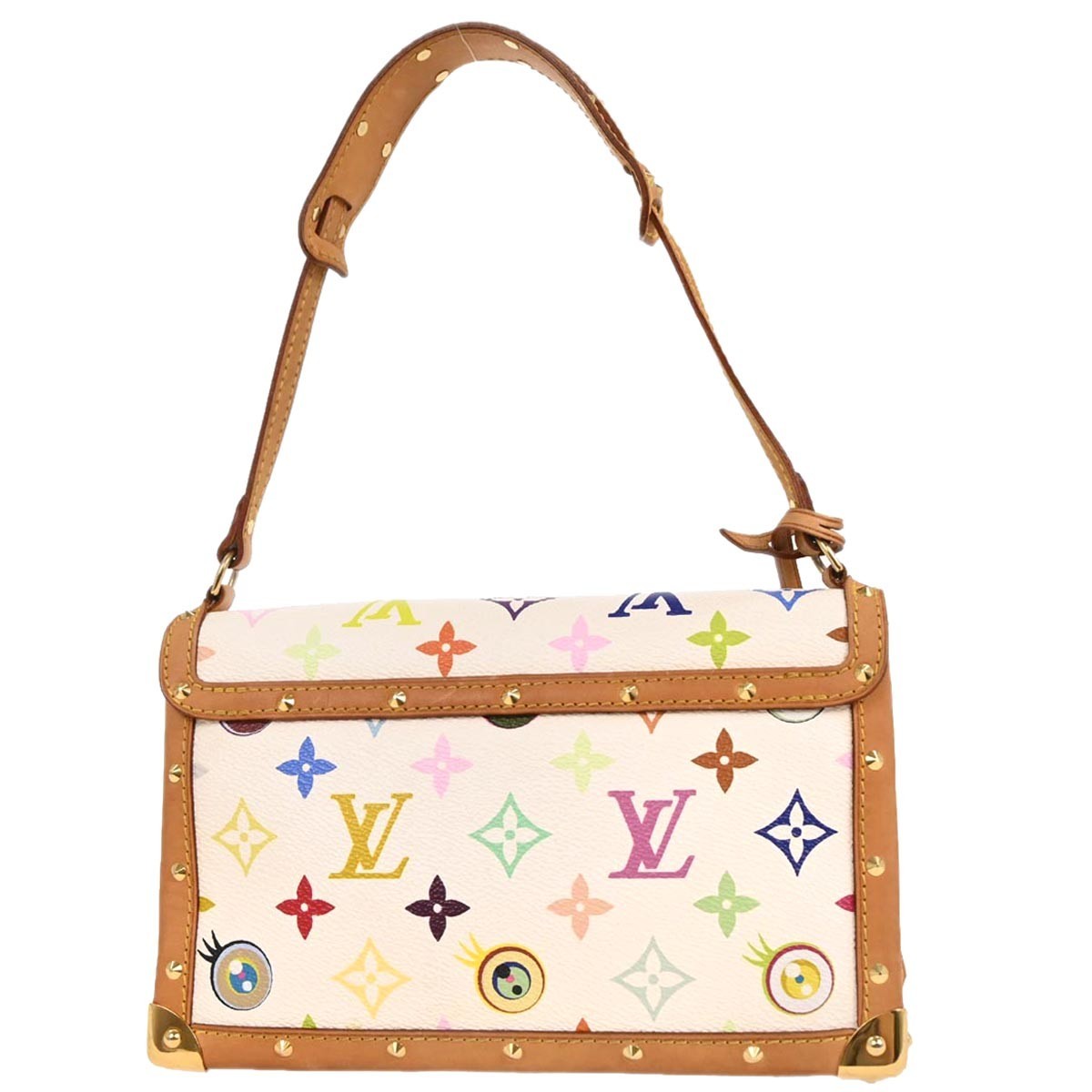 Louis Vuitton Eye Miss You Bag Monogram Multicolor White Canvas Clutche & Pouche Bag (Authentic Pre-Loved)