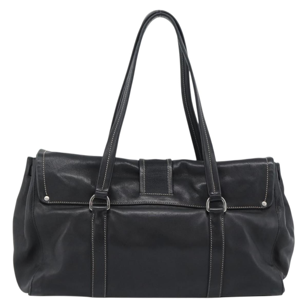 Prada Prada Convertible Shopping Tote Saffiano Leather Saffiano Leather Black Leather Tote Bag Bag (Authentic Pre-Loved)