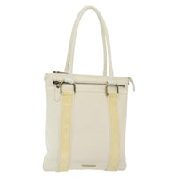 Burberry Vintage Tote Leather White Leather Tote Bag Bag (Authentic Pre-Loved)