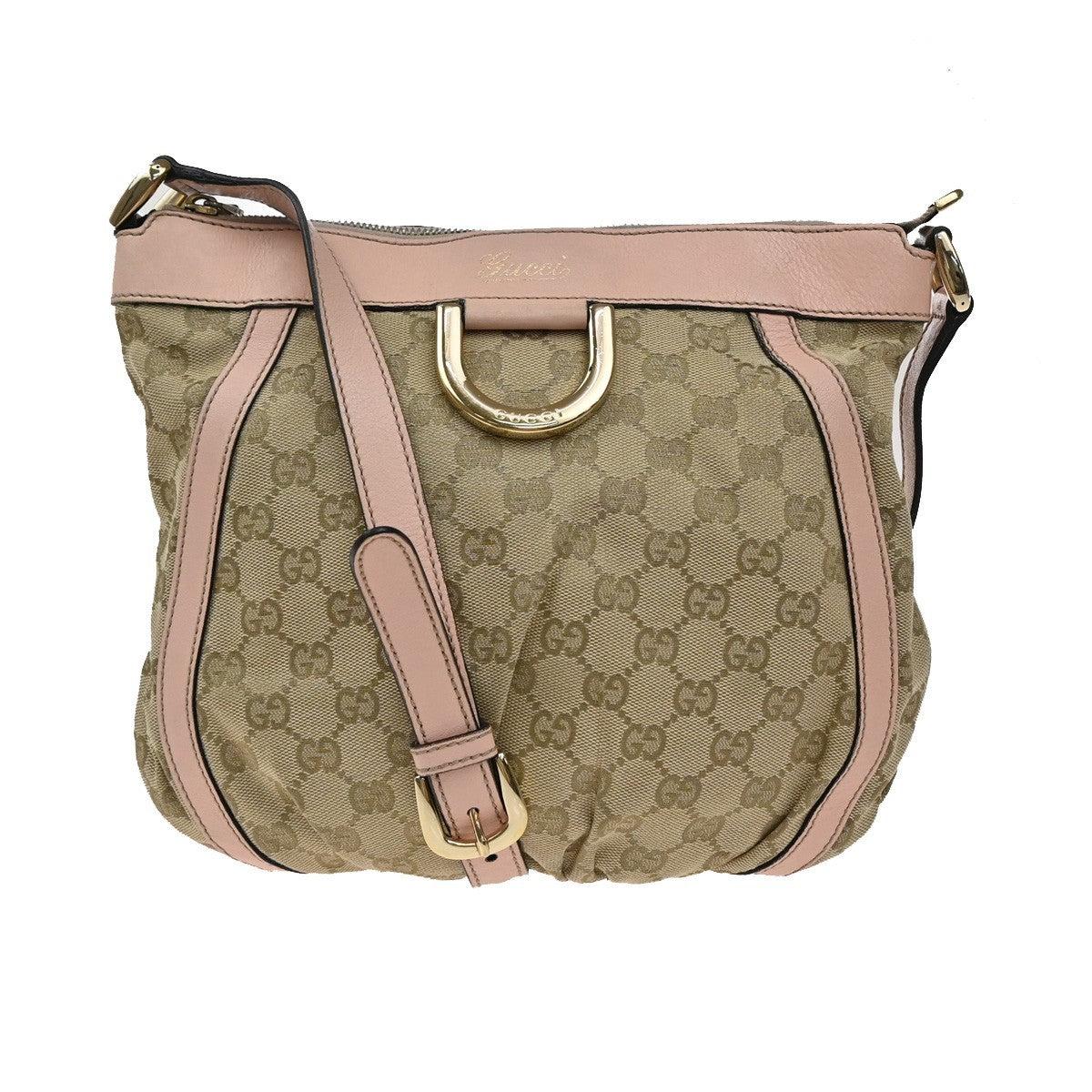 Gucci D-Ring Shoulder Bag (Outlet) Gg Canvas Brown Canvas Shoulder Bag Bag (Authentic Pre-Loved)