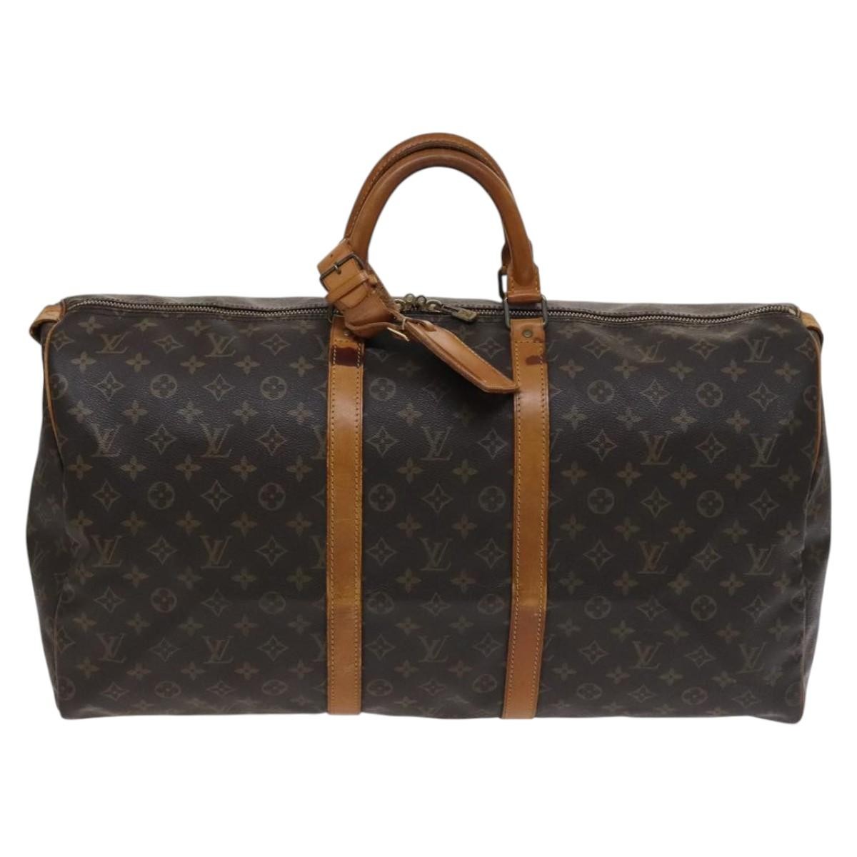 Louis Vuitton Keepall Bag Monogram Canvas Brown Canvas Travel Bag Bag (Pre-Loved)