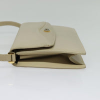 Gucci Vintage Interlocking G Flap Shoulder Bag Leather Beige Leather Shoulder Bag Bag (Pre-Loved)