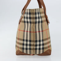 Burberry Vintage Tote Vintage Check Coated Canvas Beige Canvas Tote Bag Bag (Pre-Loved)