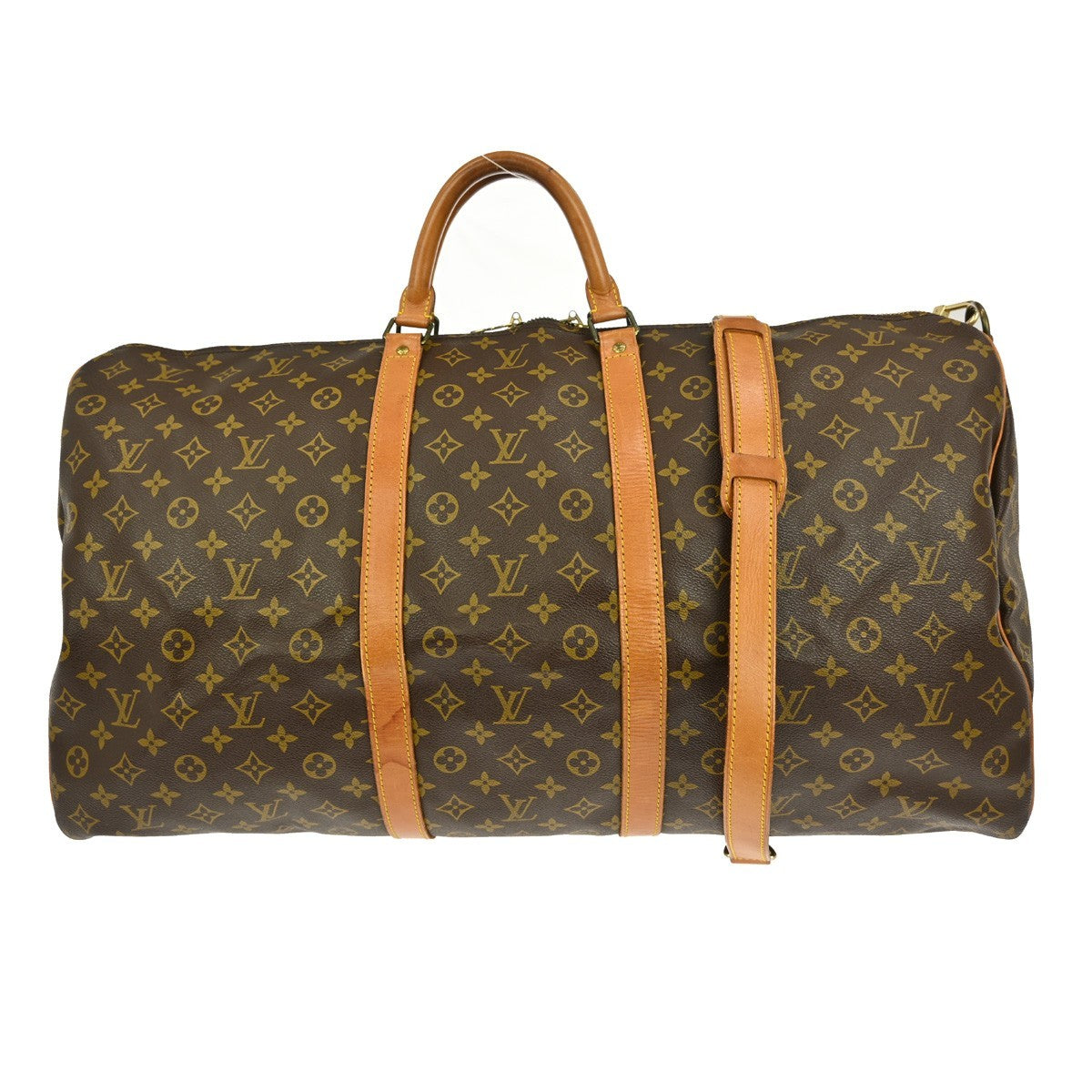 Louis Vuitton Keepall Bandouliere Bag Monogram Canvas Brown Canvas Travel Bag Bag (Pre-Loved)