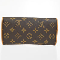 Louis Vuitton Twin Handbag Monogram Canvas Brown Leather Clutche & Pouche Bag (Authentic Pre-Loved)