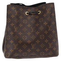 Louis Vuitton Neonoe Handbag Monogram Canvas Black Canvas Shoulder Bag Bag (Authentic Pre-Loved)