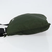 Prada Flat Messenger Bag Tessuto Khaki Nylon Shoulder Bag Bag (Pre-Loved)