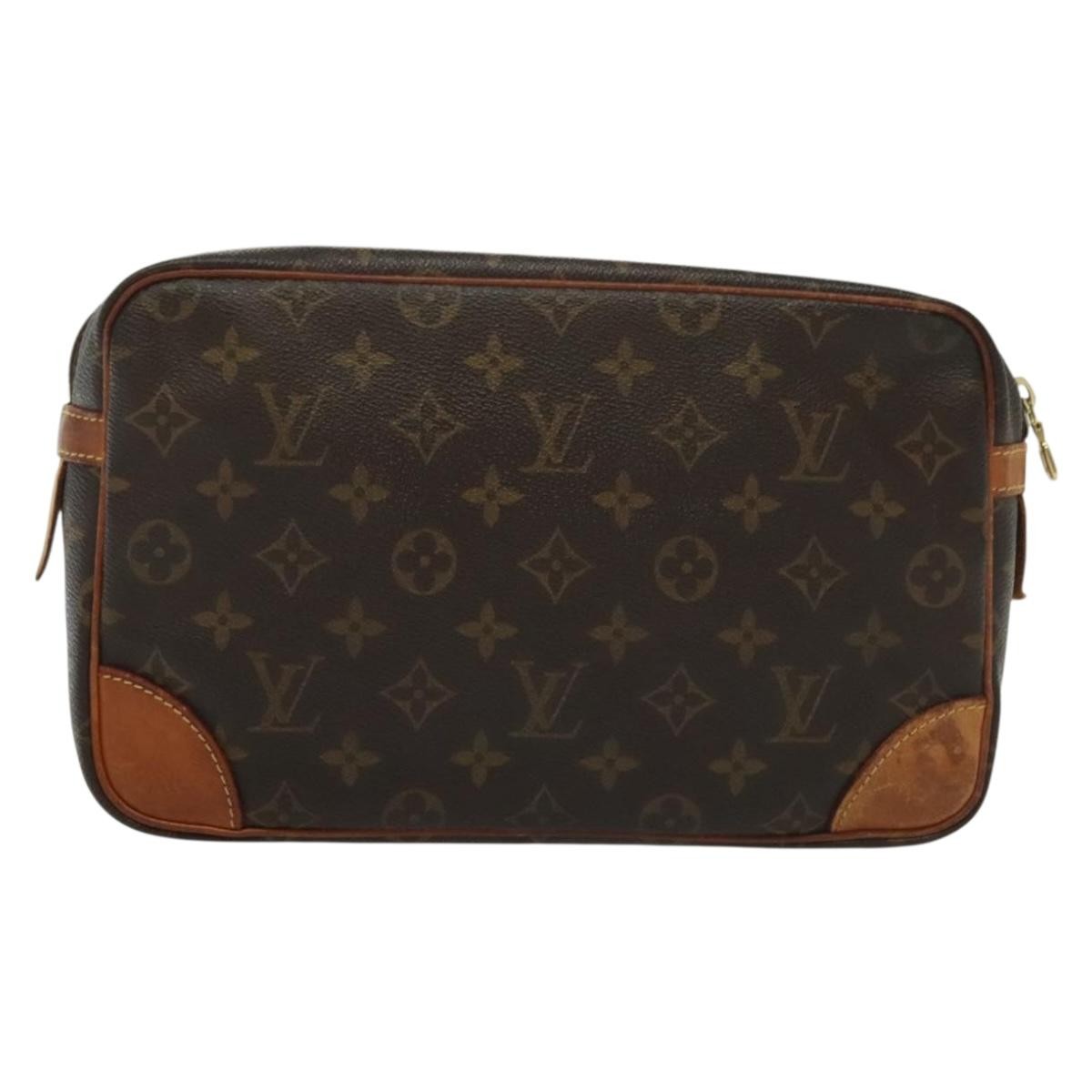 Louis Vuitton Compiegne Canvas Brown Canvas Clutche & Pouche Bag (Pre-Loved)