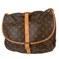 Louis Vuitton Saumur Handbag Monogram Canvas Brown Canvas Shoulder Bag Bag (Authentic Pre-Loved)