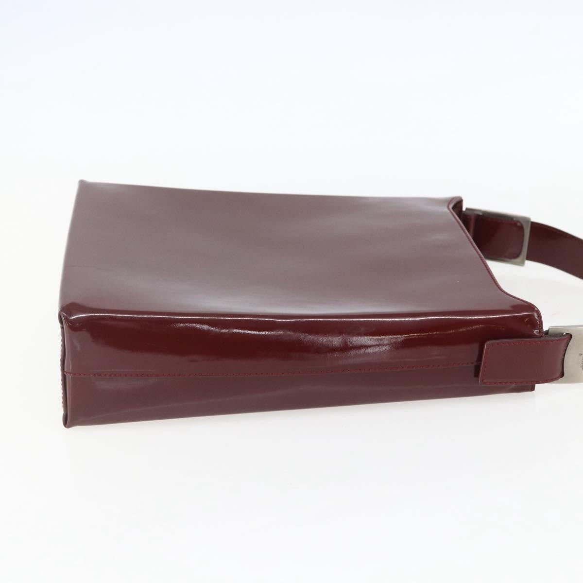 Salvatore Ferragamo Vala Shoulder Bag Patent Leather Red Patent_Leather Shoulder Bag Bag (Pre-Loved)