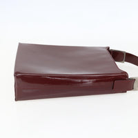 Salvatore Ferragamo Vala Shoulder Bag Patent Leather Red Patent_Leather Shoulder Bag Bag (Pre-Loved)