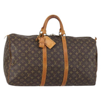 Louis Vuitton Keepall Bag Monogram Canvas Brown Canvas Travel Bag Bag (Authentic Pre-Loved)